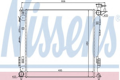 Radiator, racire motor KIA SPORTAGE (SL) (2009 - 2016) NISSENS 67517 piesa NOUA