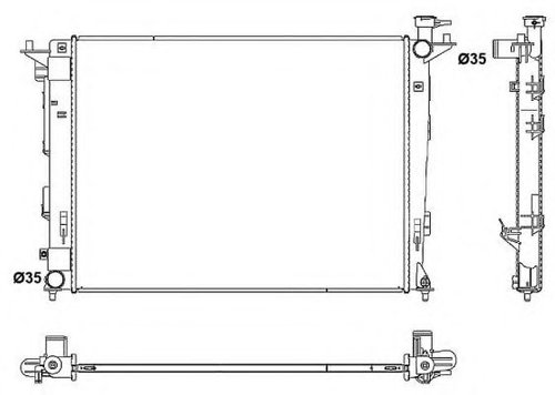 Radiator, racire motor KIA SPORTAGE (SL) (2009 - 2016) NRF 53052 piesa NOUA