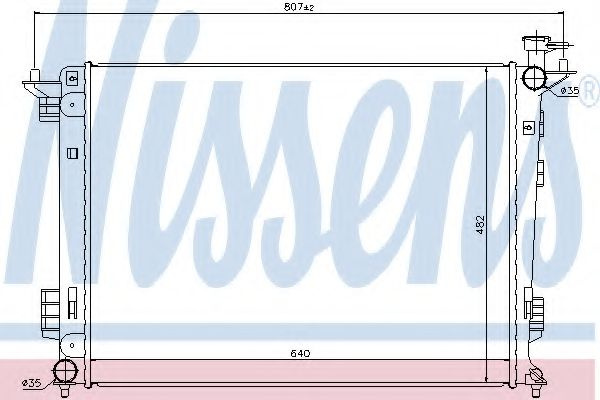Radiator, racire motor KIA SPORTAGE (SL) (2009 - 2016) NISSENS 67515 piesa NOUA