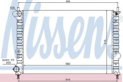 Radiator, racire motor LANCIA LYBRA (839AX) (1999 - 2005) NISSENS 68802 piesa NOUA