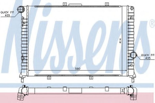 Radiator, racire motor LANCIA LYBRA SW (839BX) (1999 - 2005) NISSENS 68804 piesa NOUA