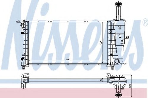 Radiator, racire motor LANCIA MUSA (350) (2004 - 2012) NISSENS 61898 piesa NOUA