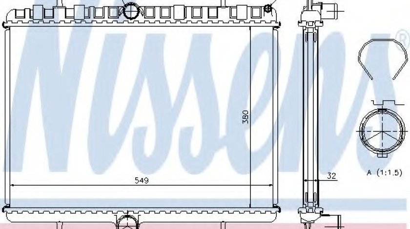 Radiator, racire motor LANCIA PHEDRA (179) (2002 - 2010) NISSENS 63621A piesa NOUA