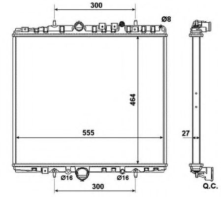 Radiator, racire motor LANCIA PHEDRA (179) (2002 - 2010) NRF 58373 piesa NOUA
