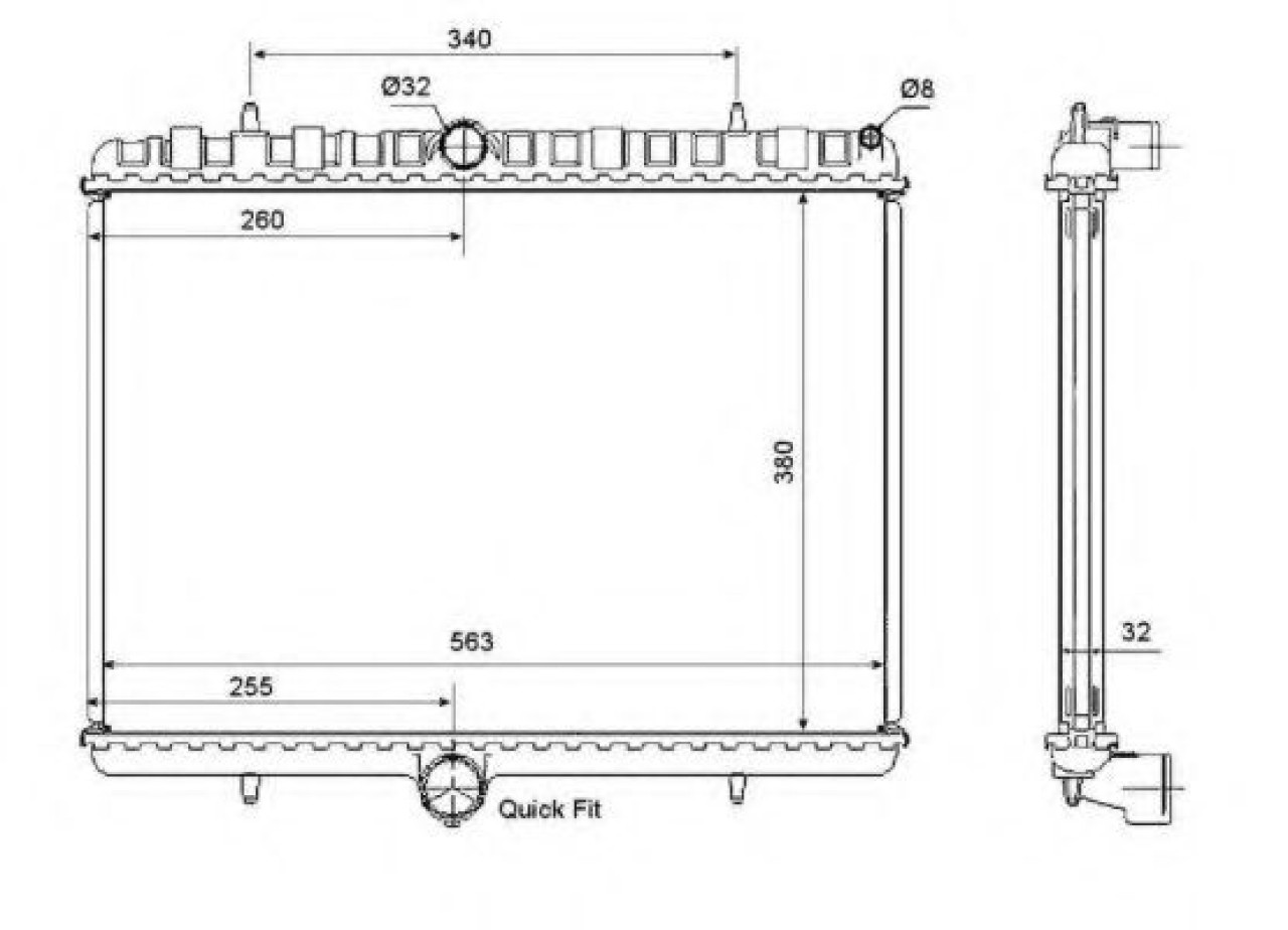 Radiator, racire motor LANCIA PHEDRA (179) (2002 - 2010) NRF 53861 piesa NOUA