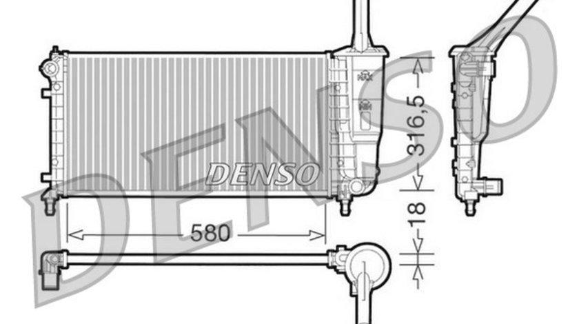 Radiator, racire motor LANCIA YPSILON (843_) DENSO DRM13011