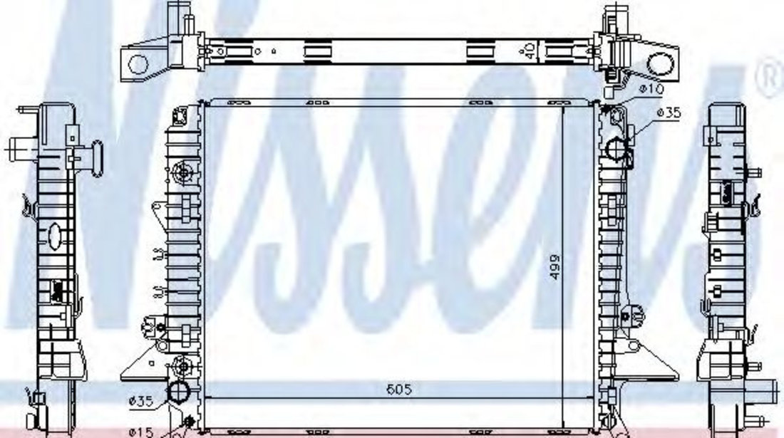 Radiator, racire motor LAND ROVER DISCOVERY III (LA, TAA) (2004 - 2009) NISSENS 64321A piesa NOUA