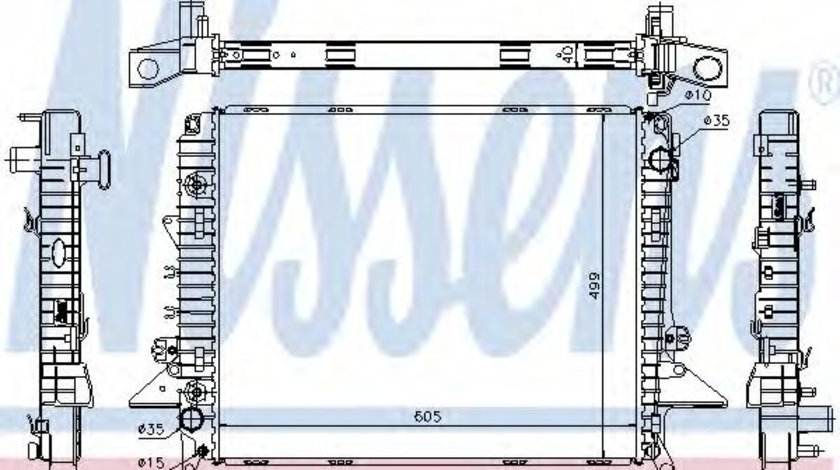 Radiator, racire motor LAND ROVER DISCOVERY III (LA, TAA) (2004 - 2009) NISSENS 64321A piesa NOUA