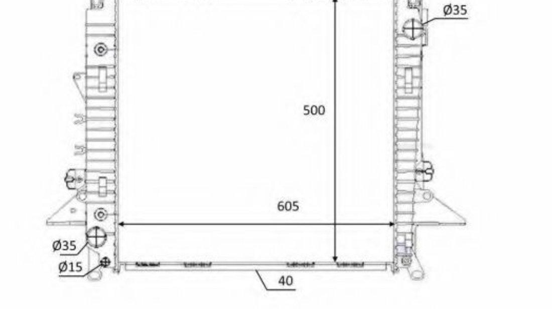 Radiator, racire motor LAND ROVER DISCOVERY III (LA, TAA) (2004 - 2009) NRF 58463 piesa NOUA