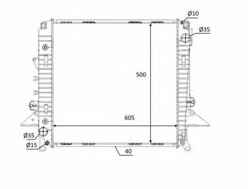 Radiator, racire motor LAND ROVER DISCOVERY III (LA, TAA) (2004 - 2009) NRF 58463 piesa NOUA