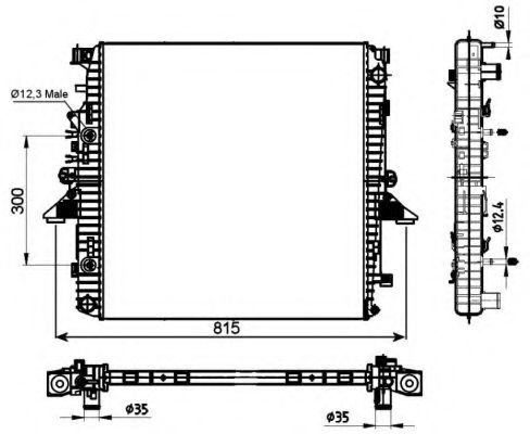 Radiator, racire motor LAND ROVER DISCOVERY III (LA, TAA) (2004 - 2009) NRF 53097 piesa NOUA