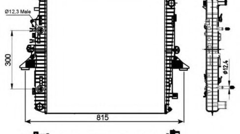 Radiator, racire motor LAND ROVER DISCOVERY III (LA, TAA) (2004 - 2009) NRF 53097 piesa NOUA