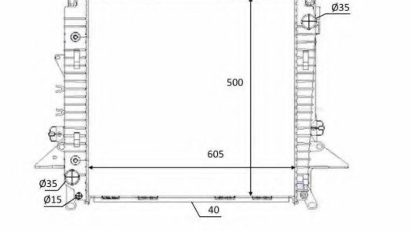 Radiator, racire motor LAND ROVER DISCOVERY IV (LA) (2009 - 2016) NRF 58463 piesa NOUA