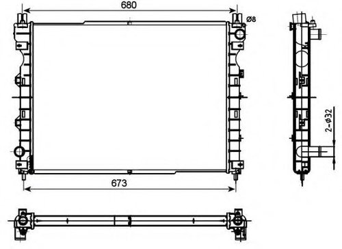 Radiator, racire motor LAND ROVER FREELANDER (LN) (1998 - 2006) NRF 53096 piesa NOUA