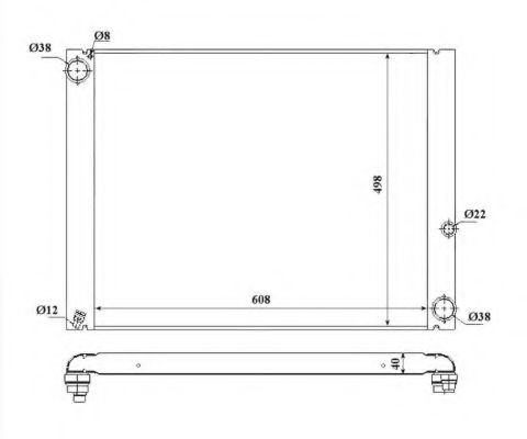 Radiator, racire motor LAND ROVER RANGE ROVER III (LM) (2002 - 2012) NRF 53840 piesa NOUA