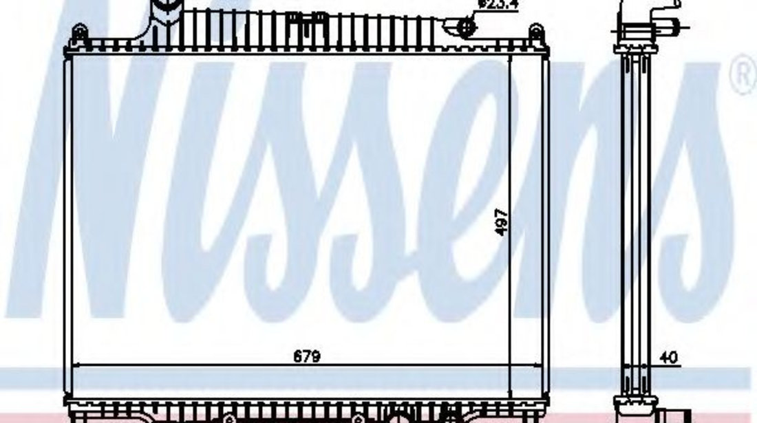 Radiator, racire motor LAND ROVER RANGE ROVER SPORT (LS) (2005 - 2013) NISSENS 643222 piesa NOUA