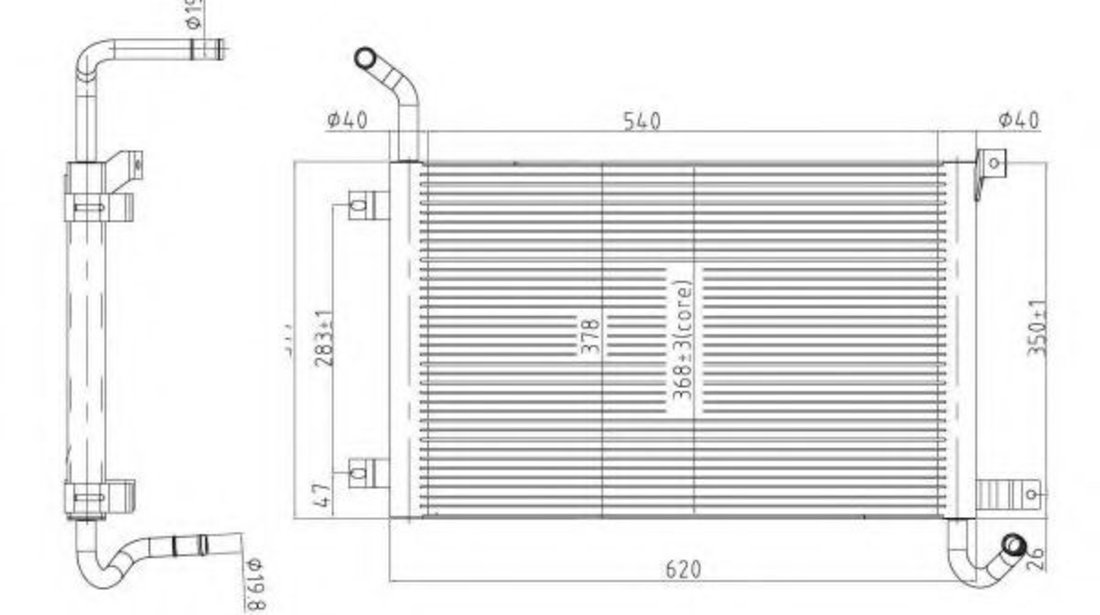 Radiator, racire motor LAND ROVER RANGE ROVER SPORT (LS) (2005 - 2013) NRF 50145 piesa NOUA