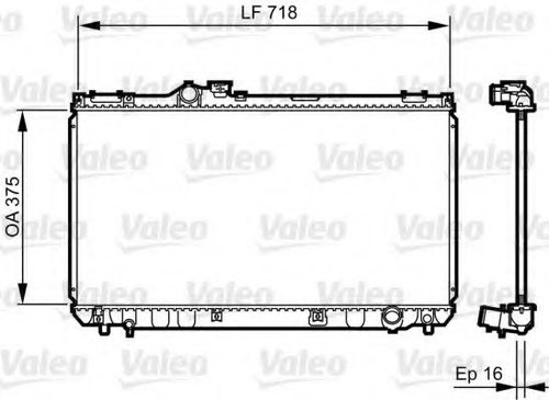Radiator, racire motor LEXUS IS SportCross (2001 - 2005) VALEO 734498 piesa NOUA
