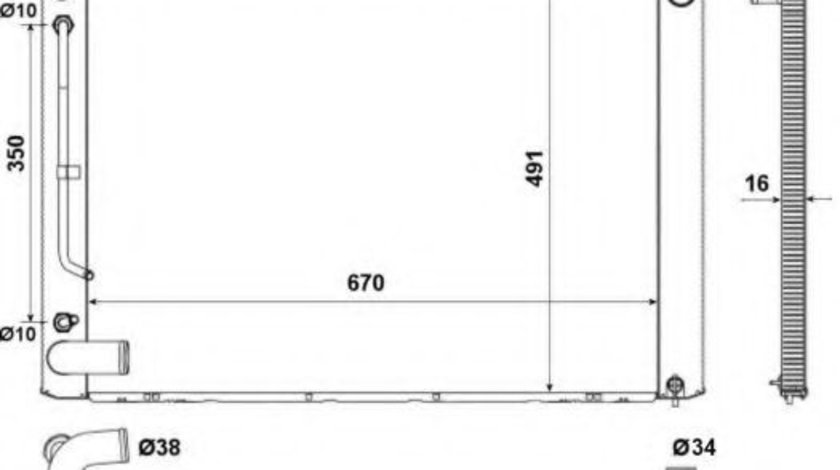 Radiator, racire motor LEXUS RX (MHU3, GSU3, MCU3) (2003 - 2008) NRF 53681 piesa NOUA