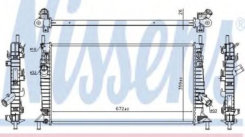 Radiator, racire motor MAZDA 3 (BK) (2003 - 2009) NISSENS 62017A piesa NOUA