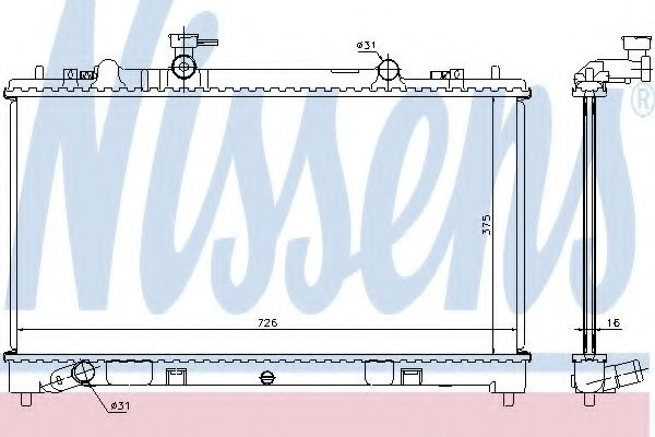 Radiator, racire motor MAZDA 6 Combi (GH) (2008 - 2016) NISSENS 68510 piesa NOUA