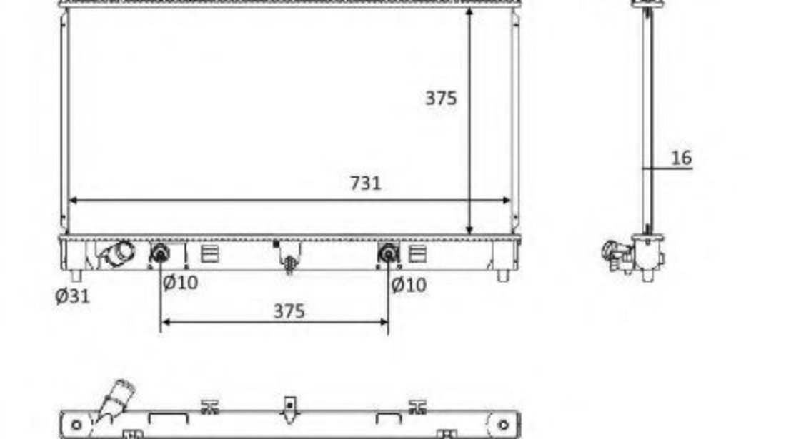 Radiator, racire motor MAZDA 6 Combi (GH) (2008 - 2016) NRF 58561 piesa NOUA