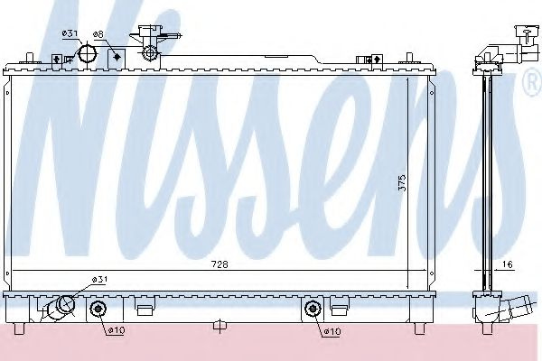 Radiator, racire motor MAZDA 6 (GG) (2002 - 2008) NISSENS 68550 piesa NOUA