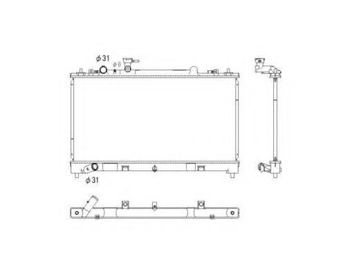 Radiator, racire motor MAZDA 6 (GH) (2007 - 2016) NRF 53752 piesa NOUA