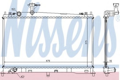 Radiator, racire motor MAZDA 6 Hatchback (GG) (2002 - 2008) NISSENS 62462A piesa NOUA