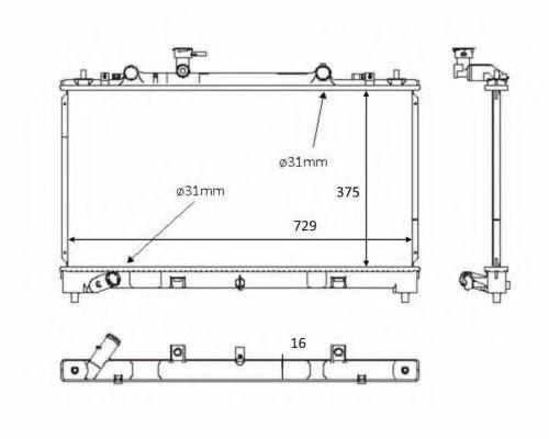 Radiator, racire motor MAZDA 6 Hatchback (GH) (2007 - 2016) NRF 58381 piesa NOUA