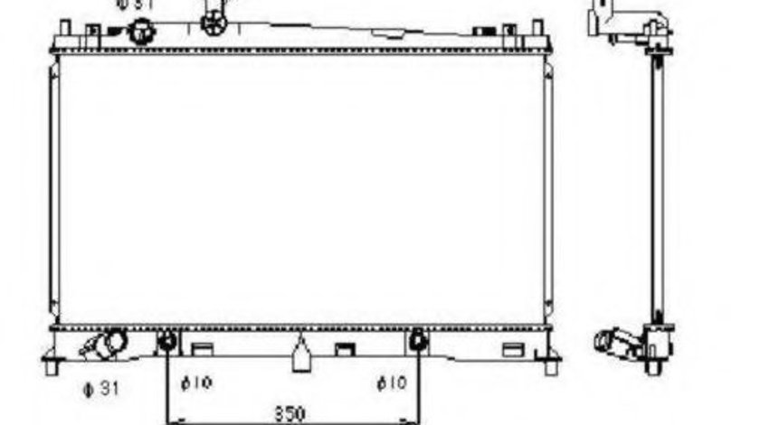 Radiator, racire motor MAZDA 6 Station Wagon (GY) (2002 - 2007) NRF 53410 piesa NOUA