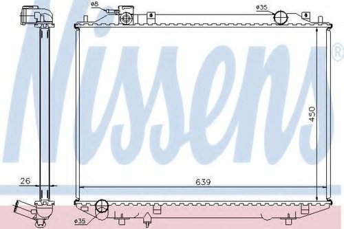Radiator, racire motor MAZDA B-SERIE (UN) (1998 - 2006) NISSENS 62246A piesa NOUA