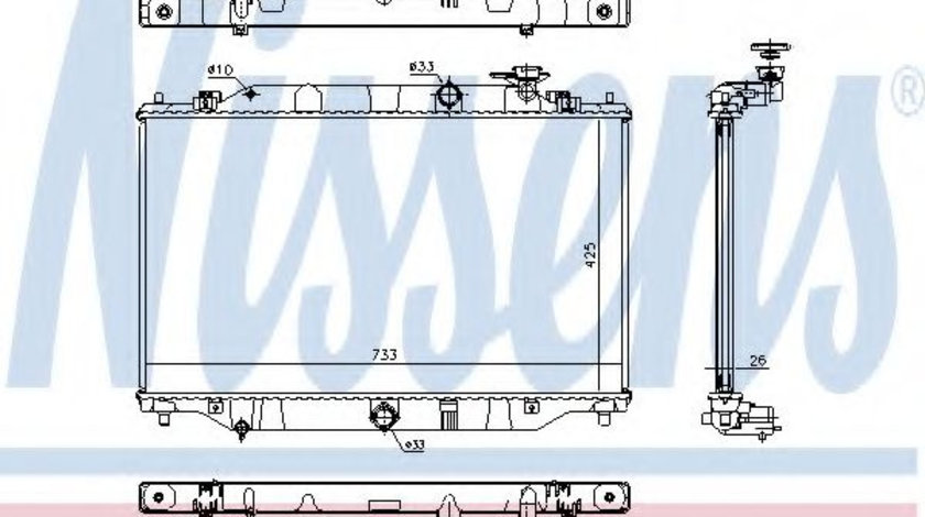 Radiator, racire motor MAZDA CX-5 (KE, GH) (2011 - 2016) NISSENS 68532 piesa NOUA