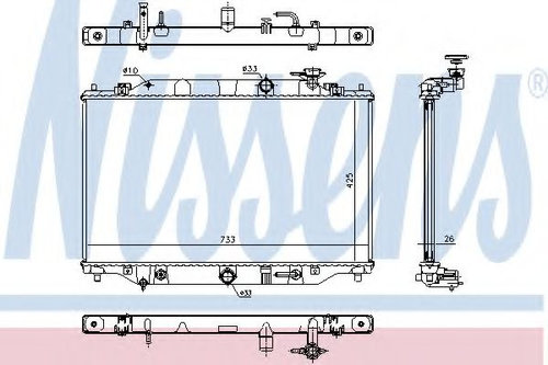 Radiator, racire motor MAZDA CX-5 (KE, GH) (2011 - 2016) NISSENS 68533 piesa NOUA