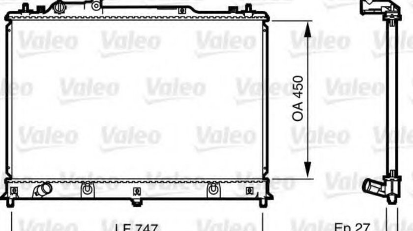 Radiator, racire motor MAZDA CX-7 (ER) (2006 - 2016) VALEO 735577 piesa NOUA