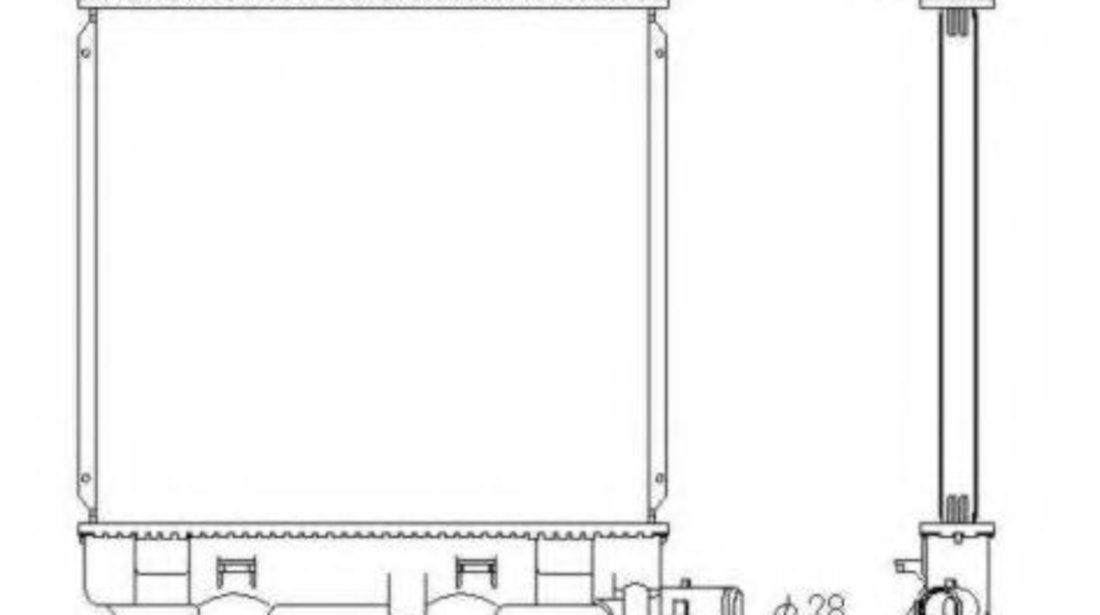 Radiator, racire motor MAZDA DEMIO (DW) (1996 - 2003) NRF 53433 piesa NOUA