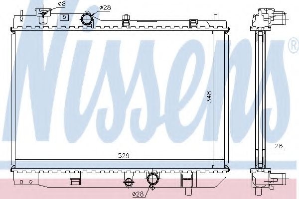 Radiator, racire motor MAZDA PREMACY (CP) (1999 - 2005) NISSENS 62431A piesa NOUA