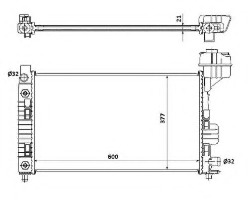 Radiator, racire motor MERCEDES A-CLASS (W168) (1997 - 2004) NRF 54718 piesa NOUA