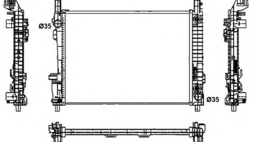 Radiator, racire motor MERCEDES A-CLASS (W169) (2004 - 2012) NRF 53800 piesa NOUA