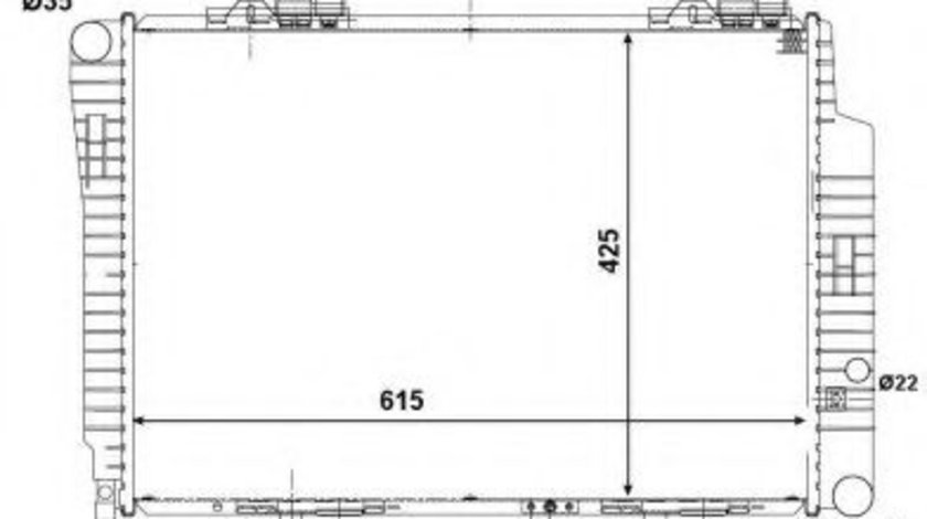 Radiator, racire motor MERCEDES C-CLASS Combi (S202) (1996 - 2001) NRF 51284 piesa NOUA