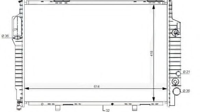 Radiator, racire motor MERCEDES C-CLASS Combi (S202) (1996 - 2001) NRF 59111 piesa NOUA