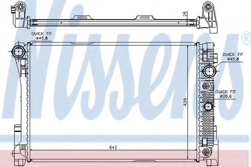 Radiator, racire motor MERCEDES C-CLASS Cupe (C204) (2011 - 2016) NISSENS 67168 piesa NOUA
