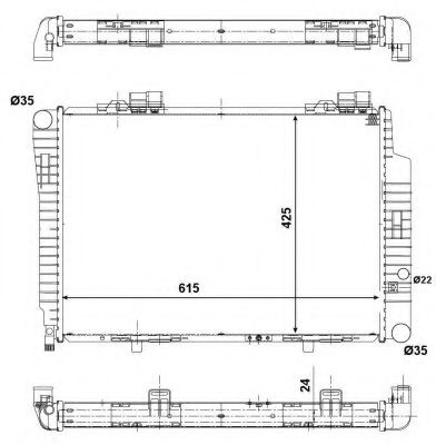 Radiator, racire motor MERCEDES C-CLASS (W202) (1993 - 2000) NRF 51284 piesa NOUA