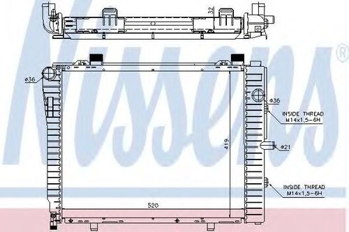 Radiator, racire motor MERCEDES C-CLASS (W202) (1993 - 2000) NISSENS 62712A piesa NOUA