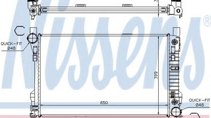 Radiator, racire motor MERCEDES C-CLASS (W203) (2000 - 2007) NISSENS 62786A piesa NOUA