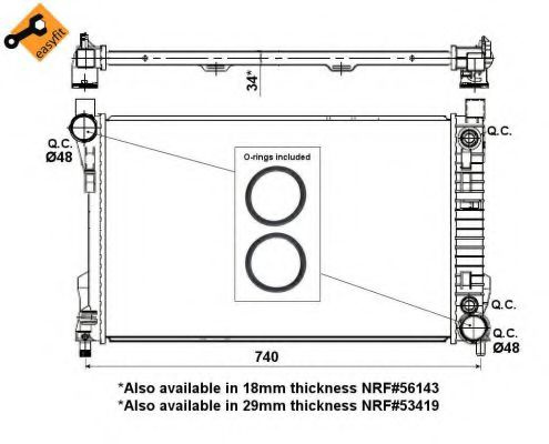 Radiator, racire motor MERCEDES C-CLASS (W203) (2000 - 2007) NRF 53878 piesa NOUA
