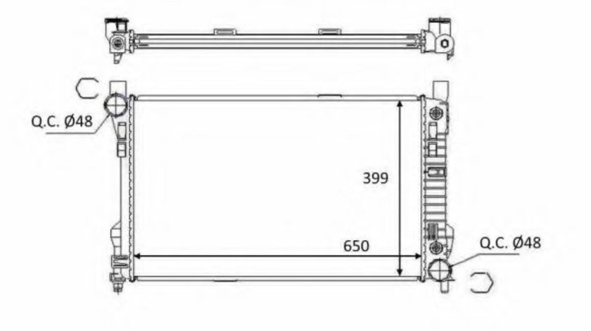 Radiator, racire motor MERCEDES C-CLASS (W203) (2000 - 2007) NRF 58390 piesa NOUA