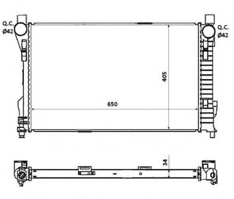 Radiator, racire motor MERCEDES C-CLASS (W203) (2000 - 2007) NRF 53854 piesa NOUA