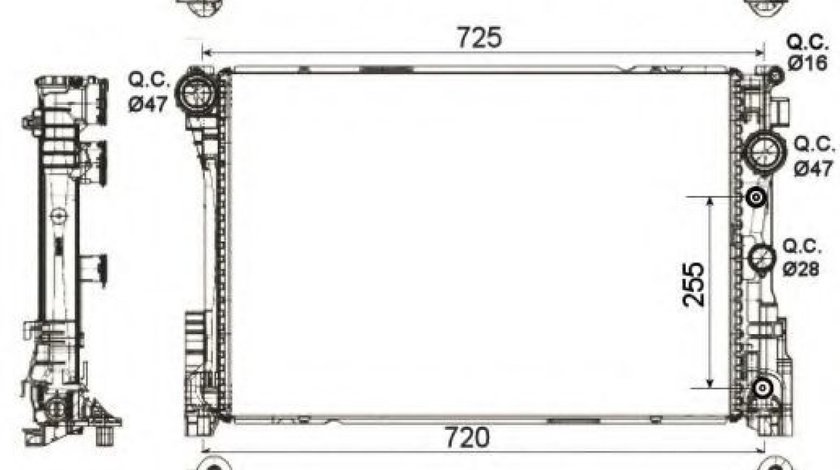 Radiator, racire motor MERCEDES C-CLASS (W204) (2007 - 2014) NRF 53140 piesa NOUA