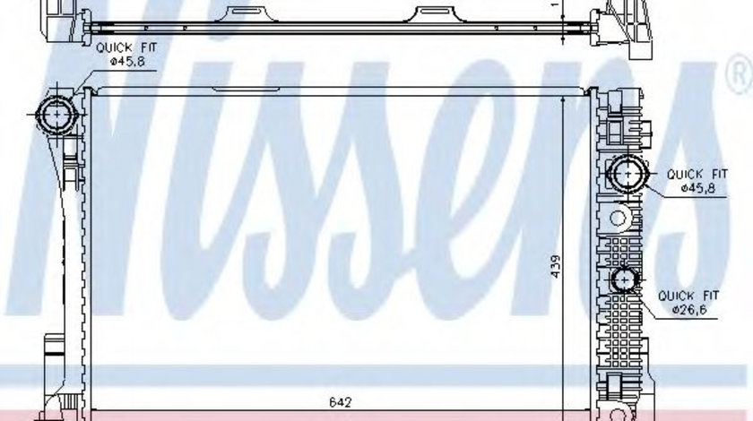 Radiator, racire motor MERCEDES C-CLASS (W204) (2007 - 2014) NISSENS 67164 piesa NOUA